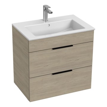 JIKA H4536021765141 - Armário de casa de banho com bacia CUBE 60,7x65 cm cinza