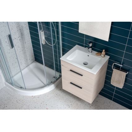 JIKA H4536021765141 - Armário de casa de banho com bacia CUBE 60,7x65 cm cinza