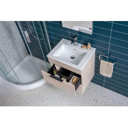 JIKA H4536021765141 - Armário de casa de banho com bacia CUBE 60,7x65 cm cinza