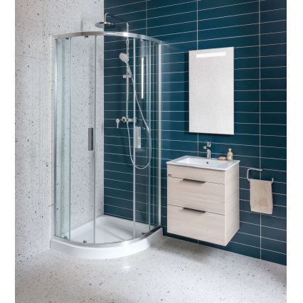 JIKA H4536021765141 - Armário de casa de banho com bacia CUBE 60,7x65 cm cinza