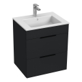 JIKA H4536121763521 - Armário de casa de banho com bacia CUBE 60,7x55 cm preto