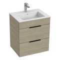 JIKA H4536121765141 - Armário de casa de banho com bacia CUBE 60,7x55 cm cinza