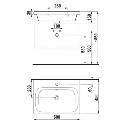 JIKA H8127137161041 - Lavatório suspenso MIO 60x45 cm cerâmica/mate preto
