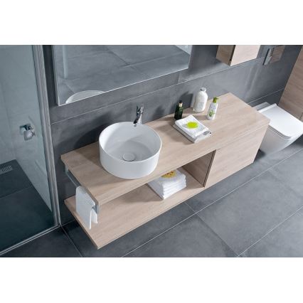 JIKA H8184200001121 - Lavatório de bancada CUBITO diâmetro 40 cm cerâmica/branco