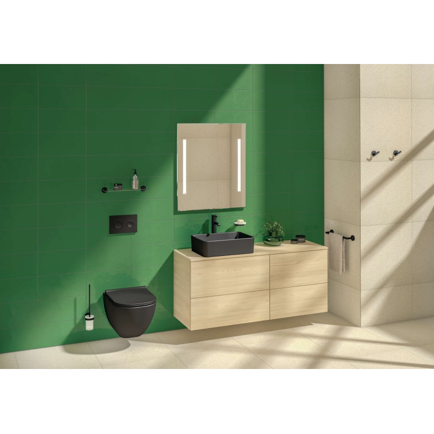 JIKA H8184237161121 - Lavatório de bancada CUBITO 50x35 cm cerâmica/mate preto