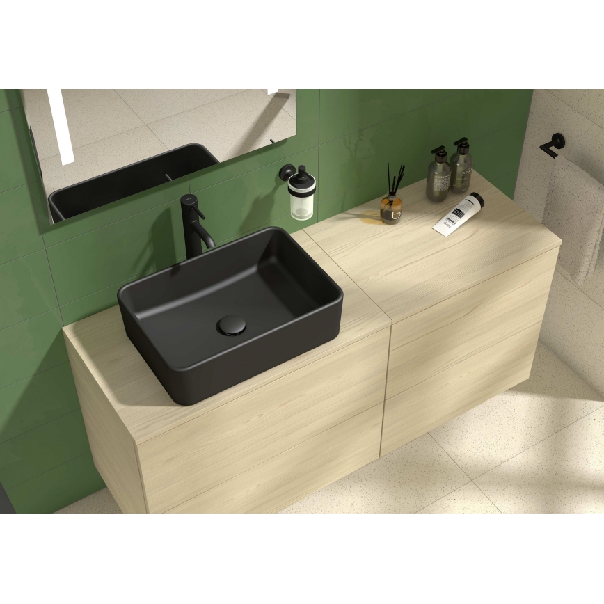 JIKA H8184237161121 - Lavatório de bancada CUBITO 50x35 cm cerâmica/mate preto