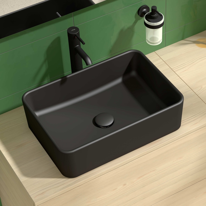 JIKA H8184237161121 - Lavatório de bancada CUBITO 50x35 cm cerâmica/mate preto