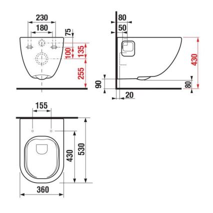 JIKA H8207160000001 - Sanita suspensa MIO cerâmica/branco
