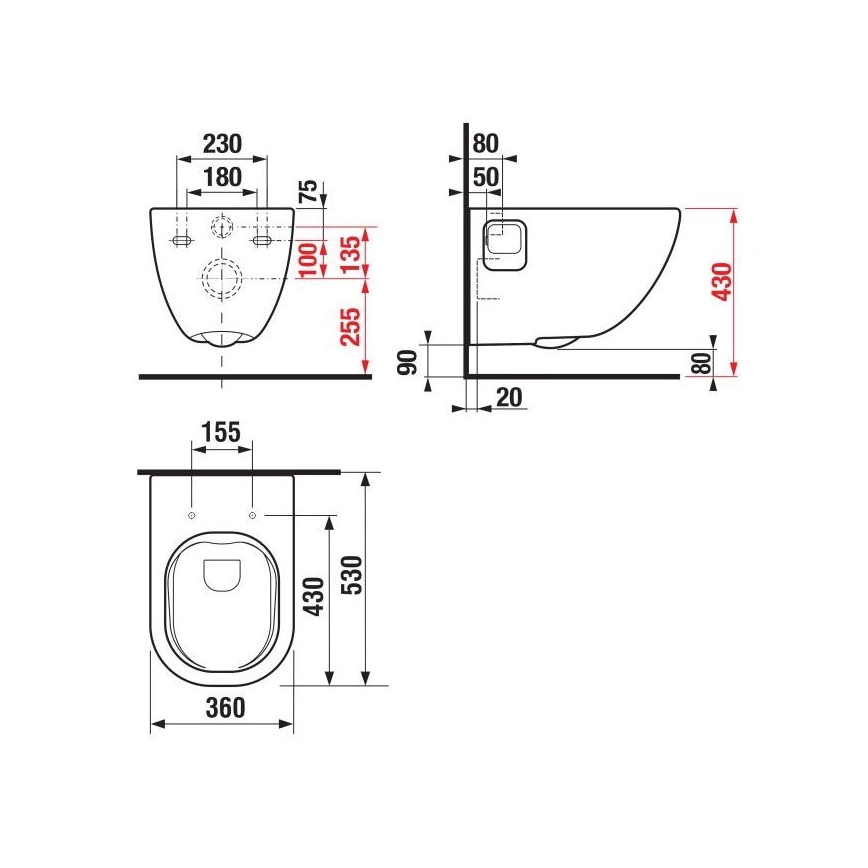 JIKA H8207160000001 - Sanita suspensa MIO cerâmica/branco