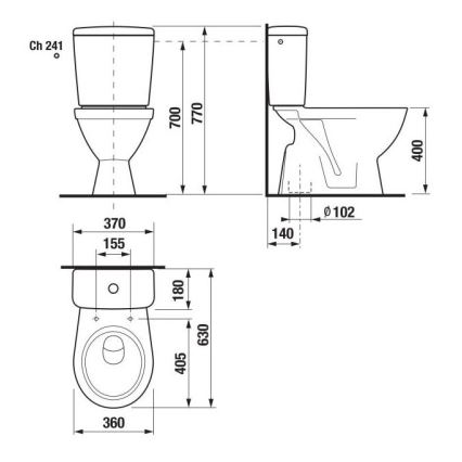 JIKA H8263870002413 - Sanita de encastrar LYRA cerâmica/branco