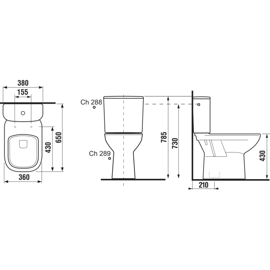 JIKA H8266170002801 - Sanita de encastrar DEEP cerâmica/branco