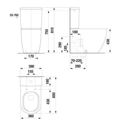 JIKA H8267160000001 - Sanita MIO cerâmica/branco