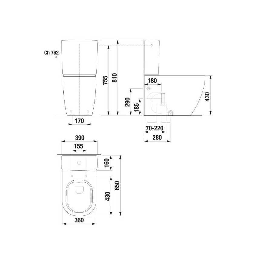 JIKA H8267160000001 - Sanita MIO cerâmica/branco