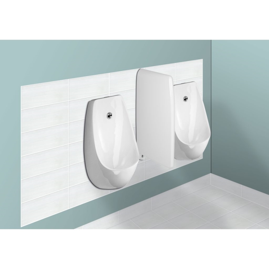 JIKA H8411010000001 - Urinol DOMINO entrada traseira, descarga traseira cerâmica/branco