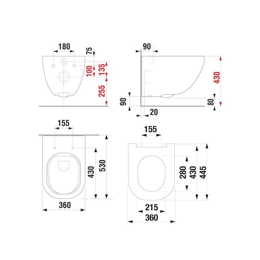 JIKA H8667140000001 - Sanita suspensa MIO cerâmica/branco + assento sanitário SoftClose MIO duroplástico/branco
