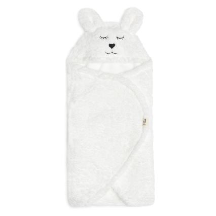 Jollein - Cobertor para envolver fleece Bunny 100x105 cm Snow White
