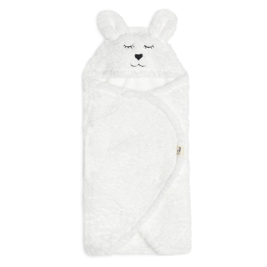 Jollein - Cobertor para envolver fleece Bunny 100x105 cm Snow White