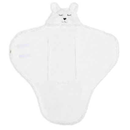 Jollein - Cobertor para envolver fleece Bunny 100x105 cm Snow White