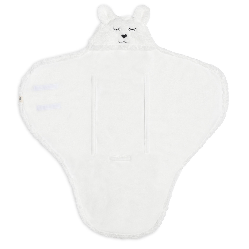 Jollein - Cobertor para envolver fleece Bunny 100x105 cm Snow White