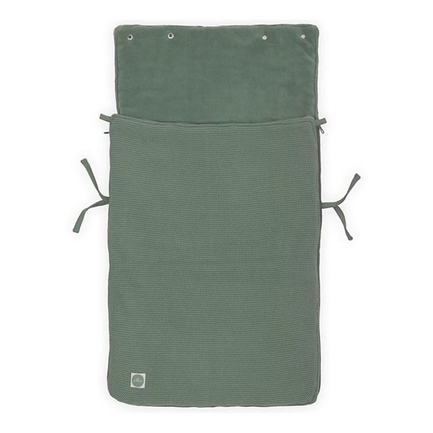 Jollein - Saco para assento de automóvel fleece BASIC KNIT 42x82 cm Ash Green
