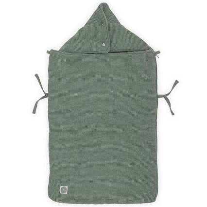 Jollein - Saco para assento de automóvel fleece BASIC KNIT 42x82 cm Ash Green