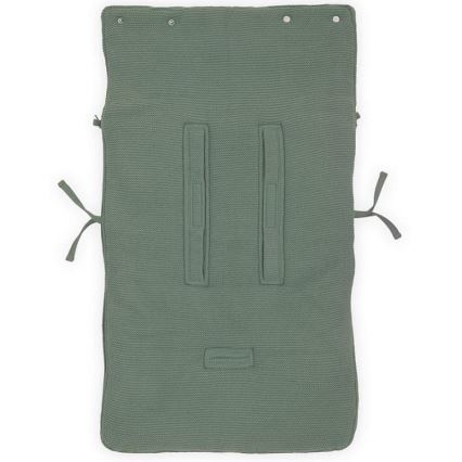 Jollein - Saco para assento de automóvel fleece BASIC KNIT 42x82 cm Ash Green
