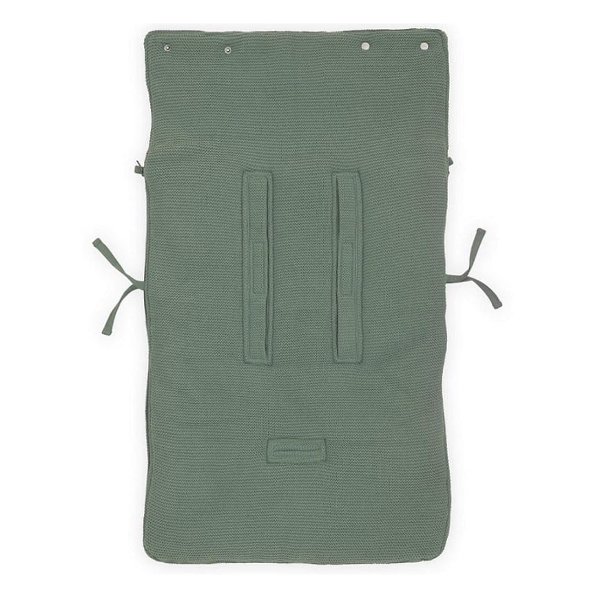 Jollein - Saco para assento de automóvel fleece BASIC KNIT 42x82 cm Ash Green