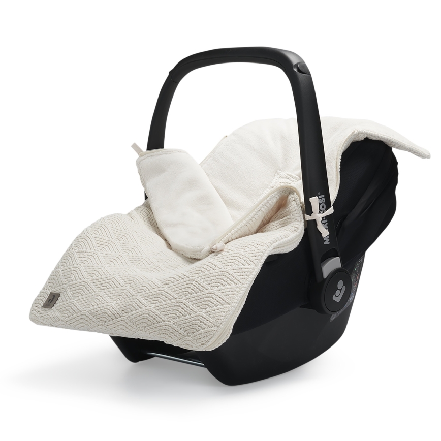 Jollein - Saco para assento de automóvel RIVER KNIT 42x82 cm Cream White