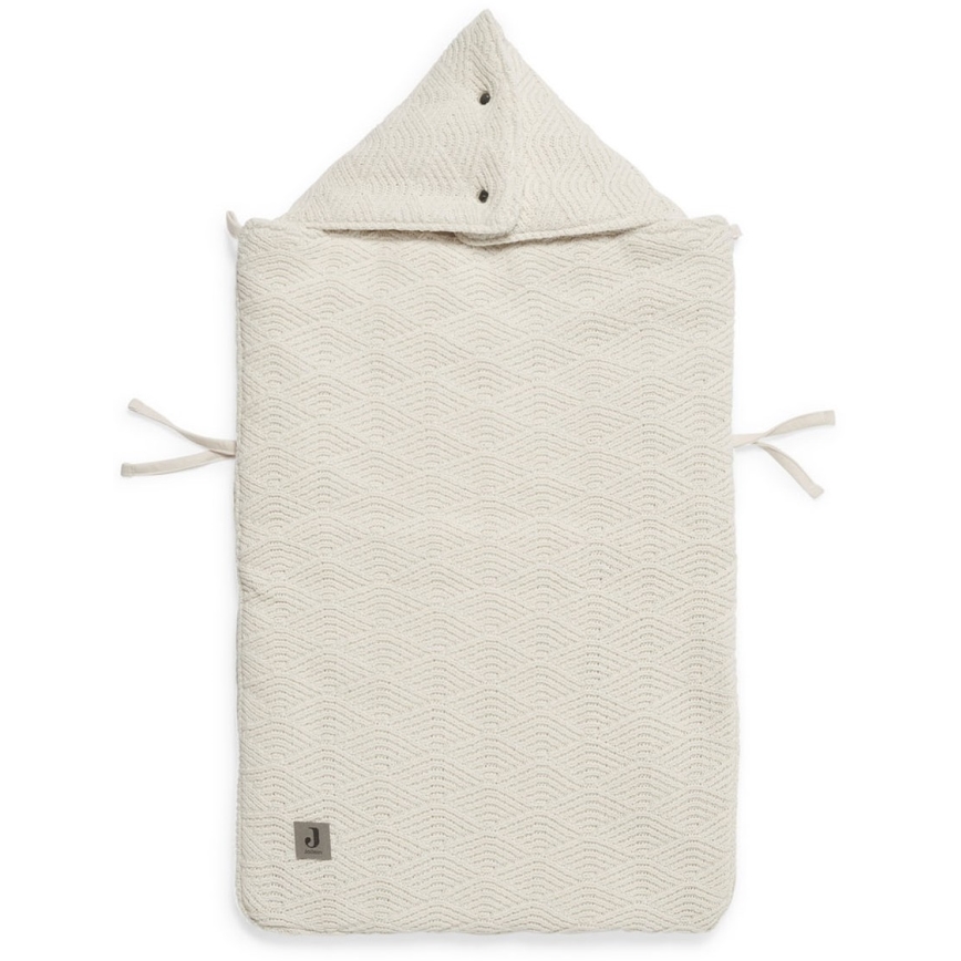 Jollein - Saco para assento de automóvel RIVER KNIT 42x82 cm Cream White