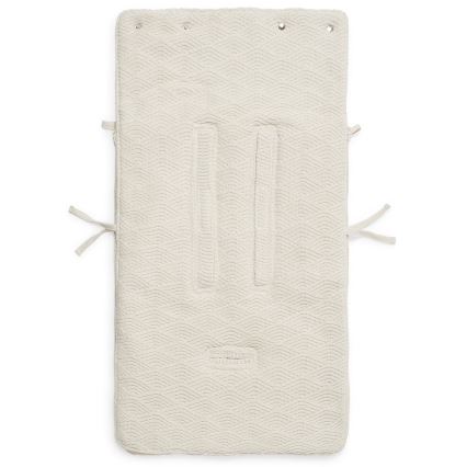 Jollein - Saco para assento de automóvel RIVER KNIT 42x82 cm Cream White