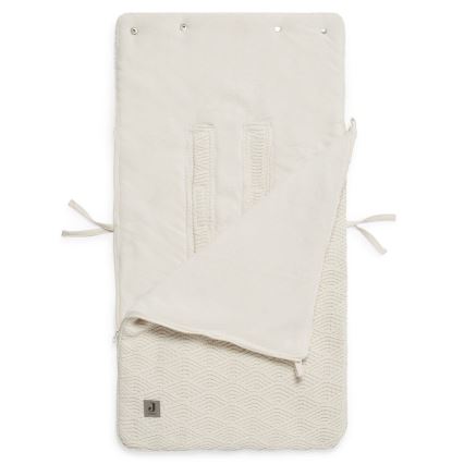 Jollein - Saco para assento de automóvel RIVER KNIT 42x82 cm Cream White