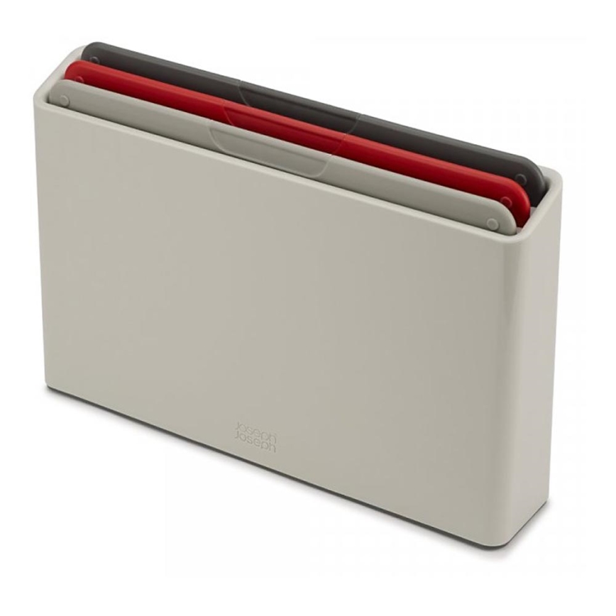 Joseph Joseph - Conjunto de tábuas de corte de cozinha num suporte 4 pcs