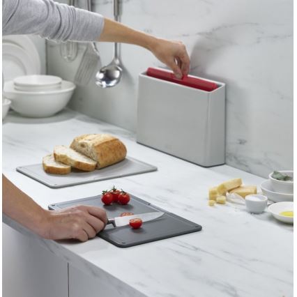 Joseph Joseph - Conjunto de tábuas de corte de cozinha num suporte 4 pcs