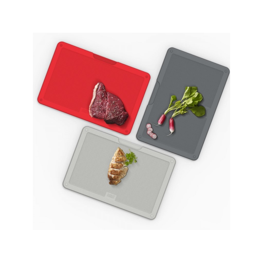 Joseph Joseph - Conjunto de tábuas de corte de cozinha num suporte 4 pcs