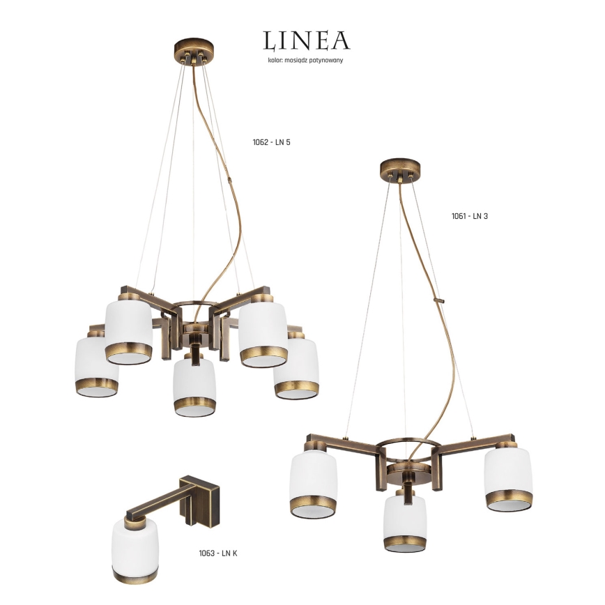 Jupiter 1062 - LN5 - Candelabro pendente LINEA 5xE27/60W/230V