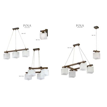 Jupiter 1093 - PO4 - Candelabro pendente POLA 4xE27/60W/230V