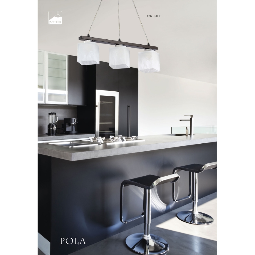 Jupiter 1097 - PO 3 - Candelabro POLA 3xE27/60W/230V wenge