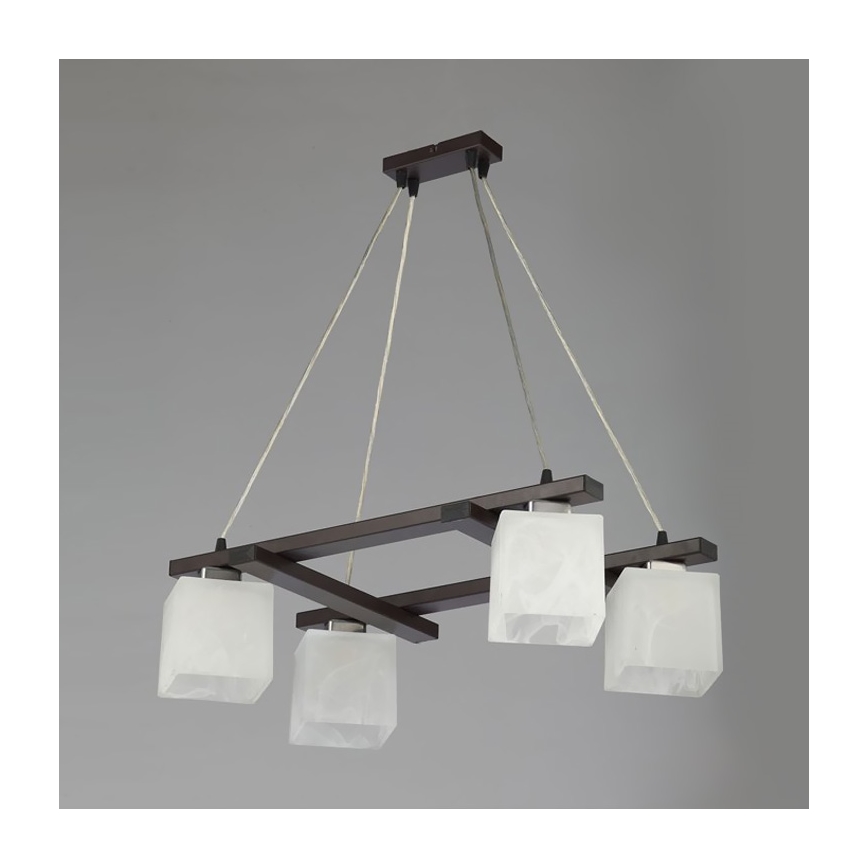 Jupiter 1098 - PO4 - Candelabro pendente POLA 4xE27/60W/230V wenge