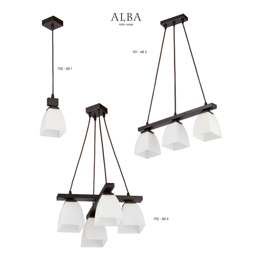 Jupiter 1110 - Candelabro pendente ALBA 1xE27/60W/230V