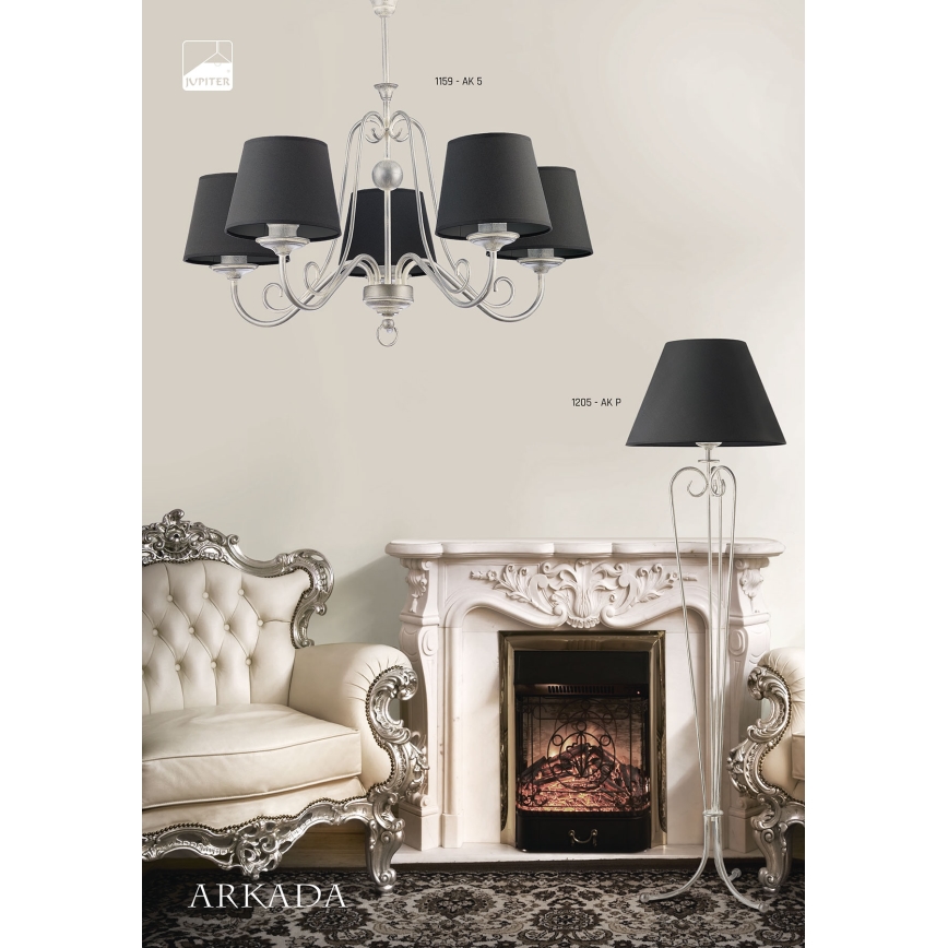 Jupiter 1159 - AK5 - Luz pendente ARKADA 5xE27/60W/230V