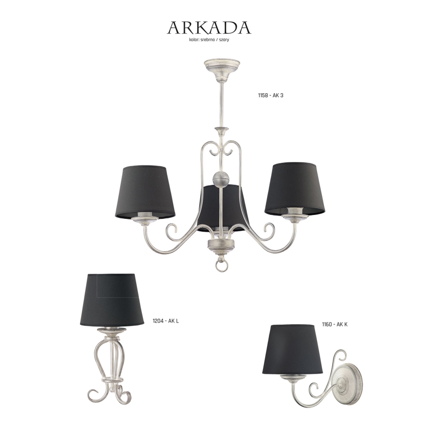 Jupiter 1159 - AK5 - Luz pendente ARKADA 5xE27/60W/230V