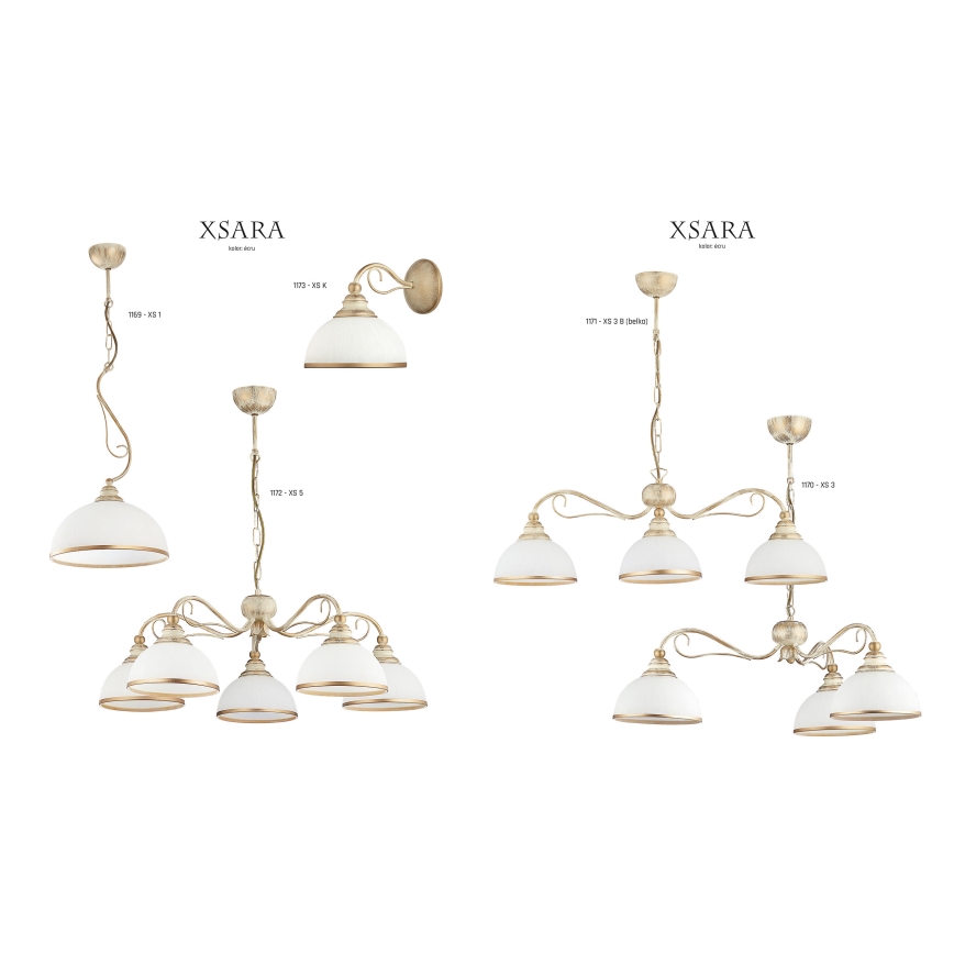 Jupiter 1170 - Luz pendente XSARA 3xE27/60W/230V