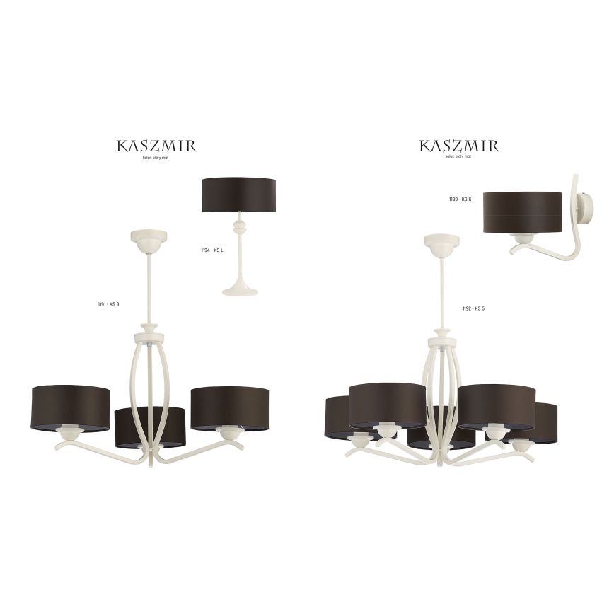 Jupiter 1191 - KS 3 - Luz pendente KASZMIR 3xE27/60W/230V