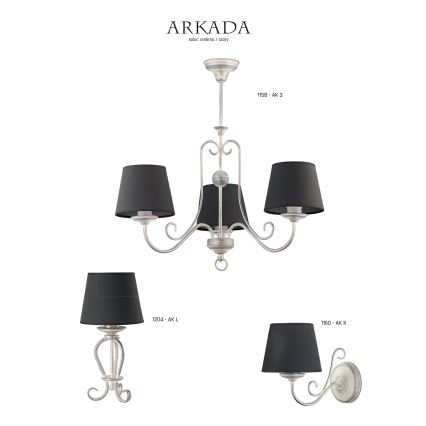 Jupiter 1204 - Lâmpada de mesa ARKADA 1xE27/60W/230V 