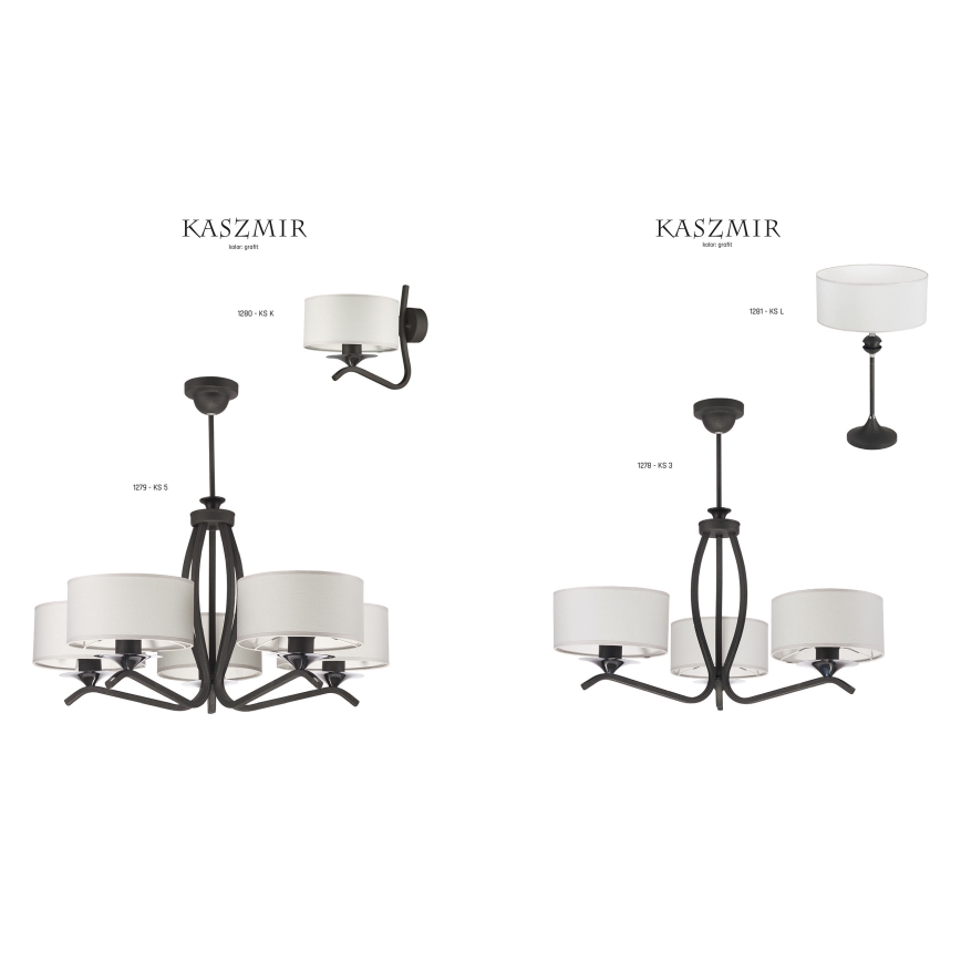JUPITER 1280-KSKG - Luz de parede KASZMIR 1xE27/60W