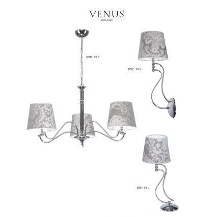 JUPITER 1288-VS3 - Luz pendente VENUS 3xE27/60W