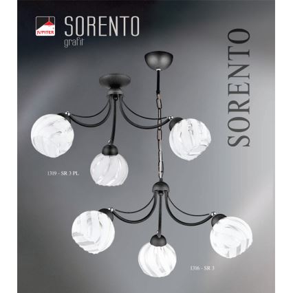 JUPITER 1316-SR3 - Luz pendente SORENTO 3xE27/60W