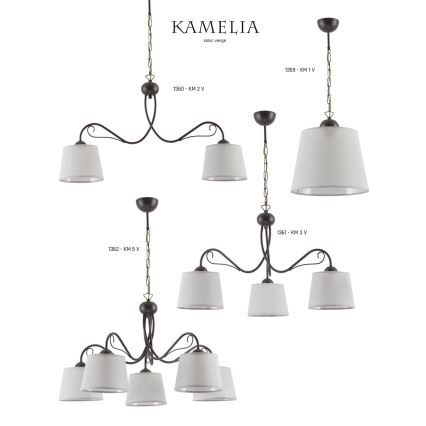 Jupiter 1359 - KM 1 V - Candelabro numa corrente KAMELIA 1xE27/60W/230V