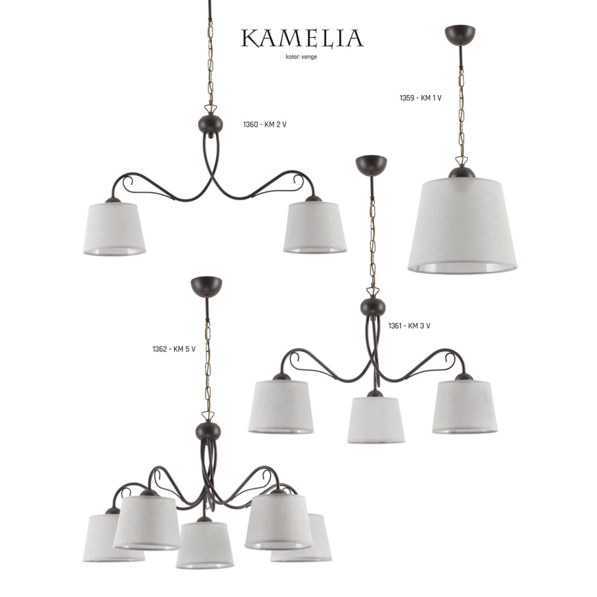 Jupiter 1359 - KM 1 V - Candelabro numa corrente KAMELIA 1xE27/60W/230V