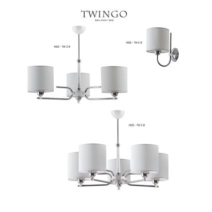 Jupiter 1405 - TW 5 B - Candelabro pendente TWINGO 5xE27/60W/230V